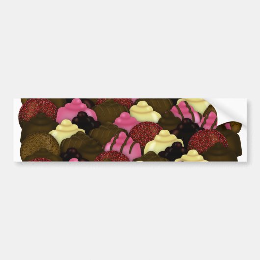 Nooit te veel chocolade - Valentijnsdag Snoep Bumpersticker (Voorkant)