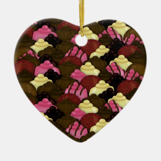 Nooit te veel chocolade - Valentijnsdag Snoep Keramisch Ornament (Voorkant)