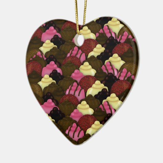 Nooit te veel chocolade - Valentijnsdag Snoep Keramisch Ornament (Links)