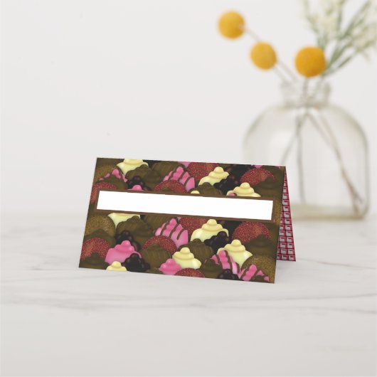 Nooit te veel chocolade - Valentijnsdag Snoep Plaatskaartje (Voorkant)