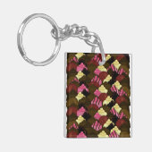 Nooit te veel chocolade - Valentijnsdag Snoep Sleutelhanger (Voorkant Links)