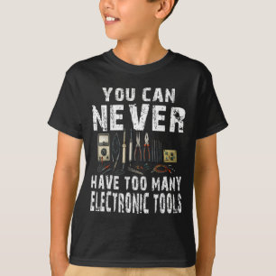 Nooit te veel elektronische hulpmiddelen grappige t-shirt