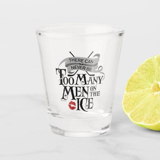 (Nooit) Te veel Mannen (hockey) Shot Glas (Voorkant)