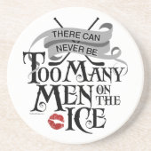 Nooit te veel Mannen (Hockey) Zandsteen Onderzetter (Voorkant)