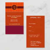 Nooit te veel MU Stripes    StAttorney Appointment Afsprakenkaartje (Voorkant / Achterkant)