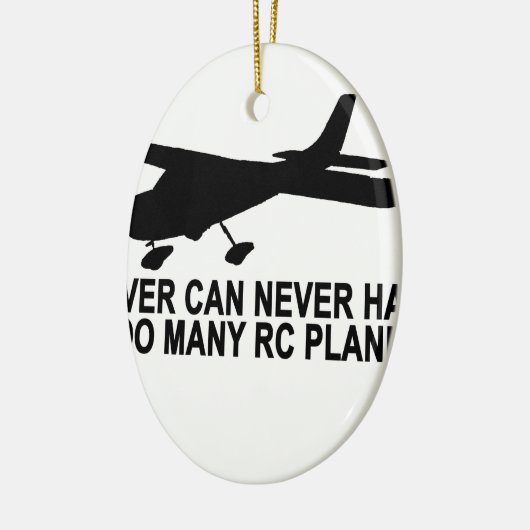 Nooit te veel RC Planes T-Shirt.png Keramisch Ornament (Links)