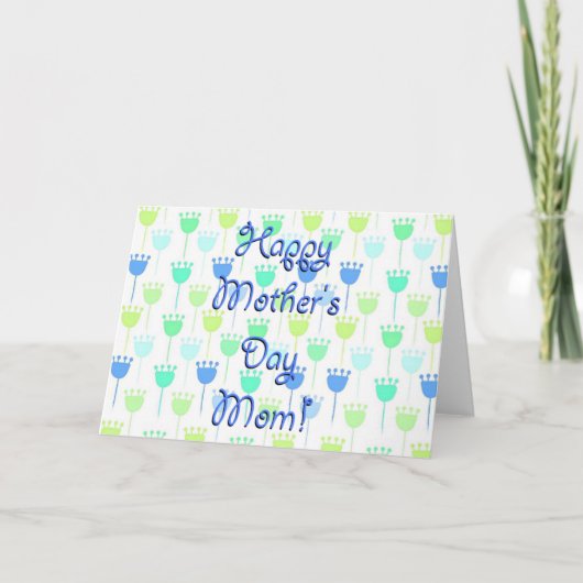 Nooit te veel tulpen Moederdag Kaart (Voorkant)