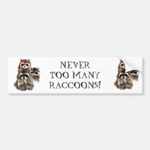 NOOIT TE VEEL WASBEREN GRAPPIG DIER CITAAT BUMPERSTICKER