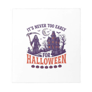 Nooit Te Vroeg Halloween Grim Reaper Geheime Kamer Notitieblok