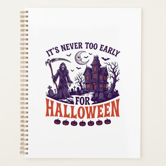 Nooit Te Vroeg Halloween Grim Reaper Geheime Kamer Planner (Voorkant)