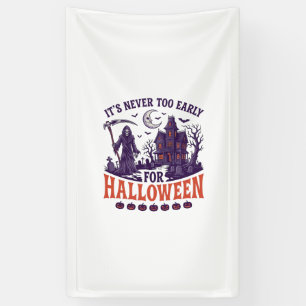 Nooit Te Vroeg Halloween Grim Reaper Geheime Kamer Spandoek