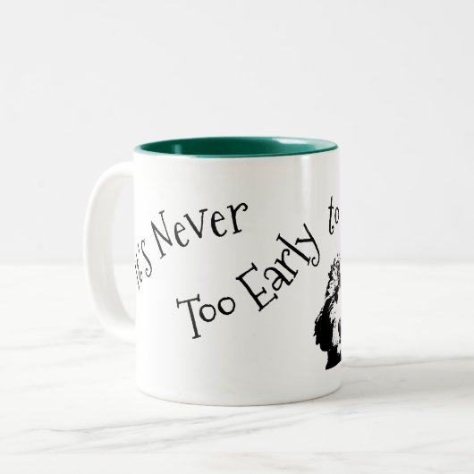 Nooit te vroeg Mok (Voorkant links)