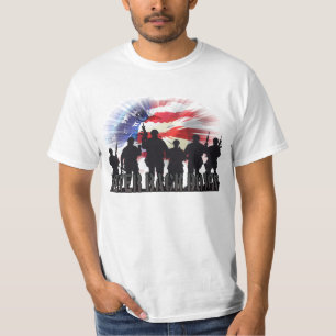 Nooit terug naar Amerikaanse FLag Patriotic T-shirt