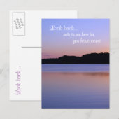 Nooit terugkijken Geen spijt Sunset Inspiration Qu Briefkaart (Voorkant / Achterkant)