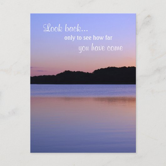 Nooit terugkijken Geen spijt Sunset Inspiration Qu Briefkaart (Voorkant)