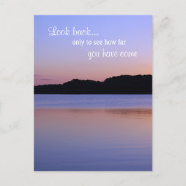 Nooit terugkijken Geen spijt Sunset Inspiration Qu Briefkaart