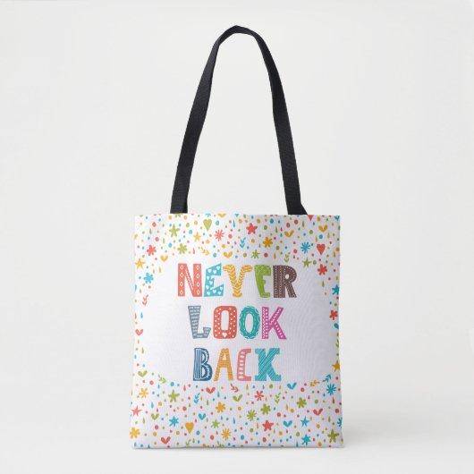 Nooit terugkijken tote bag (Voorkant)
