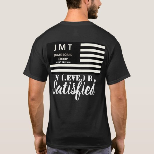 NOOIT TEVREDEN T-shirt (Achterkant)