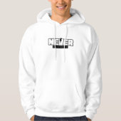 nooit tevreden zijn hoodie (Voorkant)