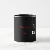 Nooit thee alleen koffiekop mok (Midden)