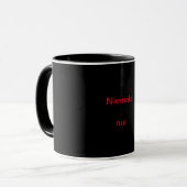 Nooit thee alleen koffiekop mok (Voorkant links)