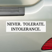 Nooit tolerantie verdragen bumpersticker (Op auto)