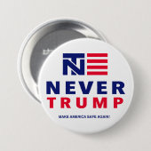 "NOOIT TRUMP" 3-inch Ronde Button 7,6 Cm (Voorkant /achterkant)