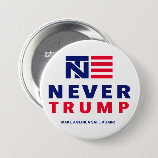 "NOOIT TRUMP" 3-inch Ronde Button 7,6 Cm (Voorkant /achterkant)