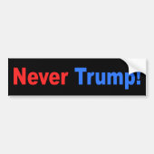 "NOOIT TRUMP!" BUMPERSTICKER (Voorkant)