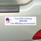 # Nooit Trump Bumpersticker (Op auto)