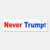 "NOOIT TRUMP!" BUMPERSTICKER (Voorkant)