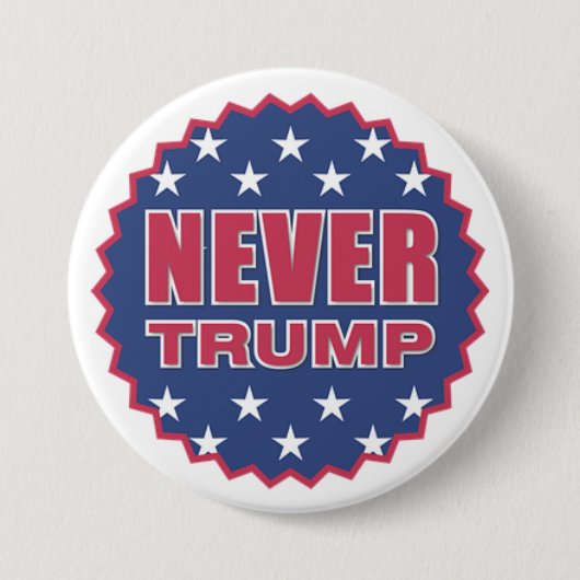 Nooit Trump Button (Voorkant)