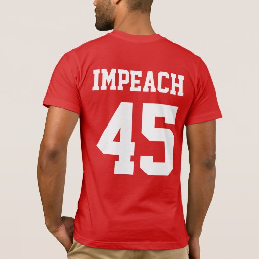 Nooit Trump Impeach 45 T-shirt (Achterkant)