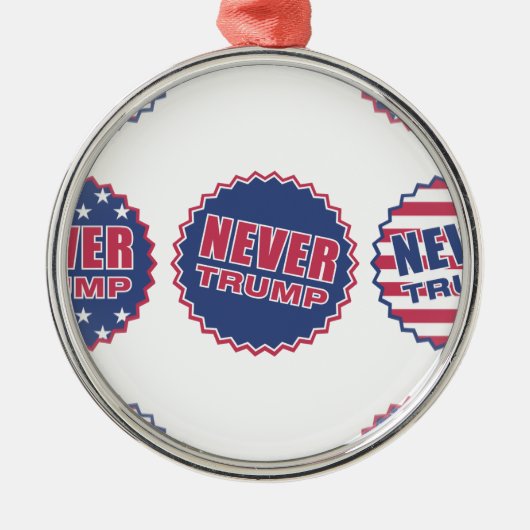 nooit trump metalen ornament (Voorkant)