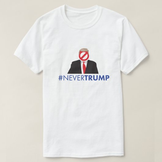 Nooit Trump-Shirt T-shirt (Design voorkant)