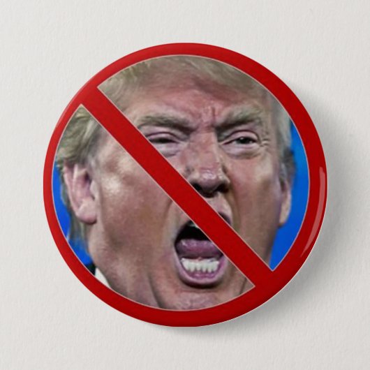 NOOIT TRUMP-toets Ronde Button 7,6 Cm (Voorkant)