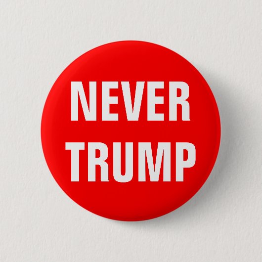 NOOIT TRUMP voor President 2016 Ronde Button 5,7 Cm (Voorkant)