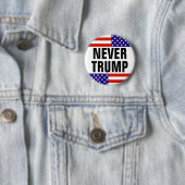NOOIT TRUMP voor President 2016 Ronde Button 5,7 Cm (In situ)