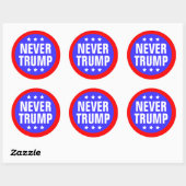 NOOIT TRUMP VOOR President 2016 Ronde Sticker (Vel)