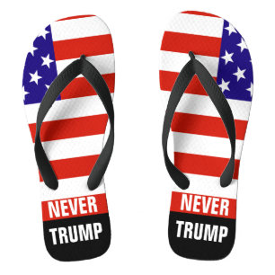 NOOIT TRUMP voor President 2016 Teenslippers