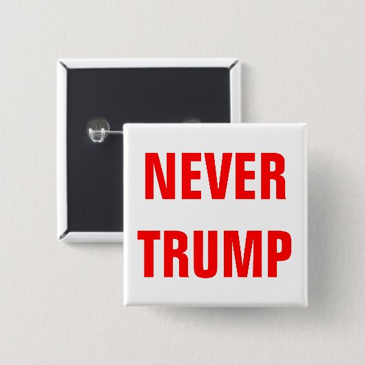  NOOIT TRUMP voor President 2016 Vierkante Button 5,1 Cm (Voorkant /achterkant)