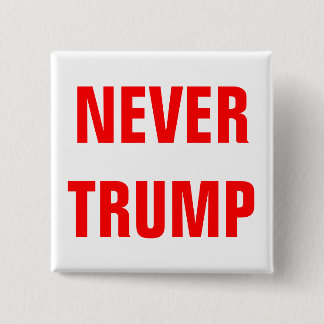 NOOIT TRUMP voor President 2016 Vierkante Button 5,1 Cm