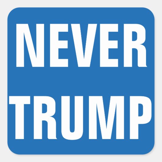  NOOIT TRUMP voor President 2016 Vierkante Sticker (Voorkant)