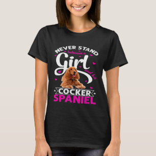 Nooit tussen een meisje en haar Cocker Spaniel sta T-shirt