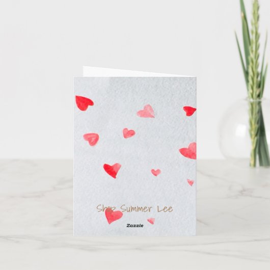 Nooit twijfel ik aan mijn liefdeskaart kaart (Achterkant)