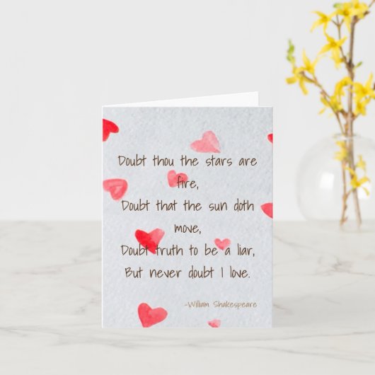 Nooit twijfelen aan liefdeskaart kaart (Gele Bloem)