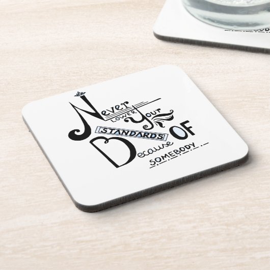 Nooit uw Motivatie offerte voor standaarden verlag Bier Onderzetter (Linkerzijde)