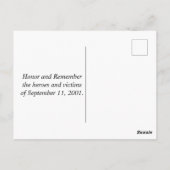 Nooit vergeten 11 september Gele lint Briefkaart (Achterkant)