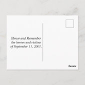 Nooit vergeten 11 september Gele Rib Briefkaart (Achterkant)