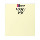 Nooit vergeten 1915 Notitieblok (Voorkant)
